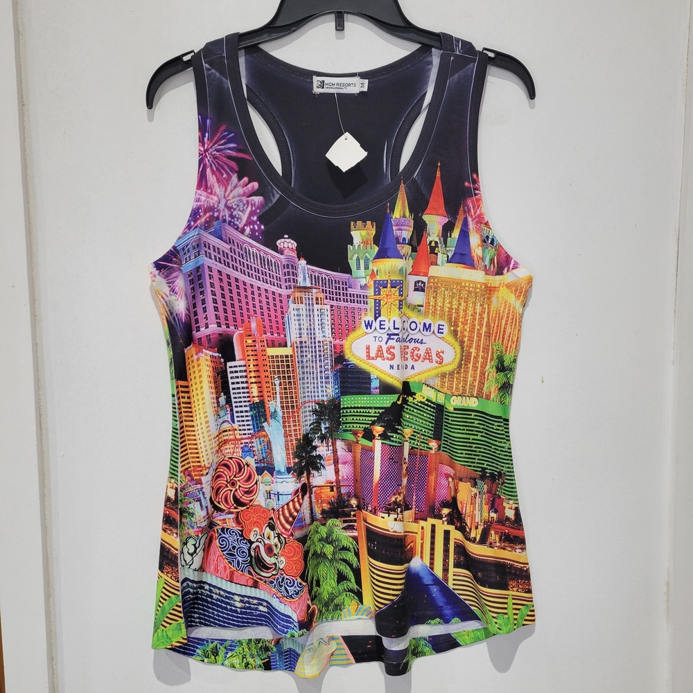 Vibrant Las Vegas Graphic Tank Top